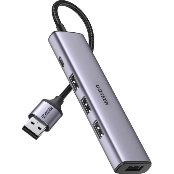 Ugreen Usb Hub Splitter - 4x Usb 3.0 Gray (CM473 20805) - (20805-ugreen)