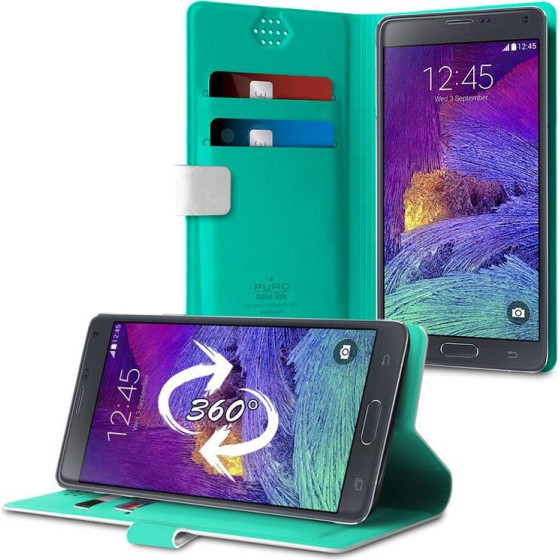 Puro Uniwallet Bi-Color - Universal 360 � Swivel Case With Card slots, Size Xxl (white) - (UNIWALLET1WHIXXL)