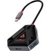 White Shark 6IN1 TYPE-C Hub BLACK/Silver - (HEXAGON)
