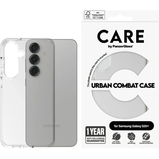 PanzerGlass Care By Flagship Urban Combat Case For Samsung Galaxy S25+ - Transparent - (PAN001069-0)