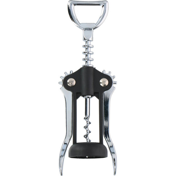Alpina - Corkscrew / stainless steel wine opener 17 cm (black / silver) - (871125217025)
