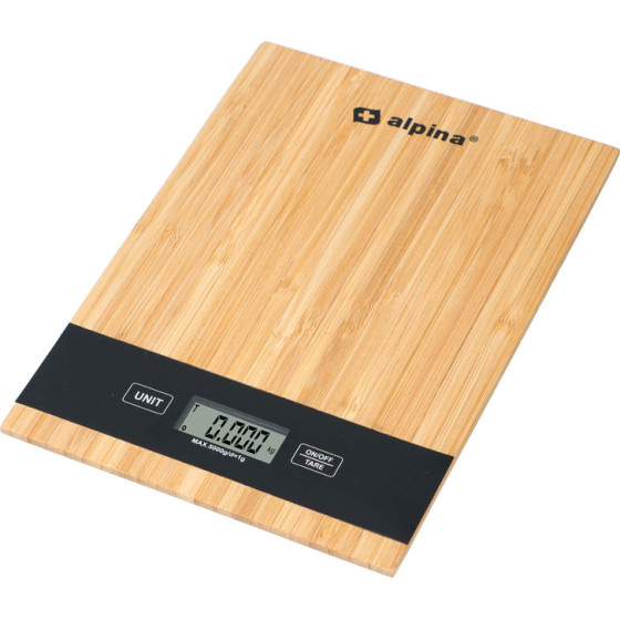 Alpina - Digital bamboo kitchen scale 5 kg - (8711252186771)