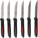 Alpina - INOX stainless steel steak knife set 23 cm 6 pcs. (black) - (871125297852)