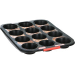 Alpina - Muffin / cupcake tin for 12 pieces non-stick (black) - (871125224181)