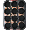 Alpina - Muffin / cupcake tin for 12 pieces non-stick (black) - (871125224181)