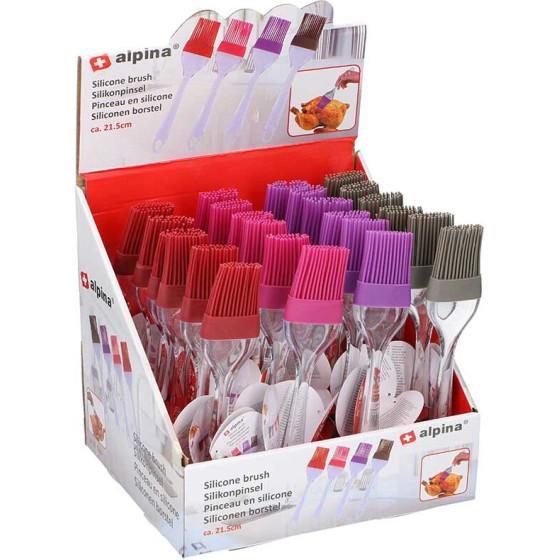 Alpina - silicone brush for marinating dishes 21 cm (gray) - (8711252145747_GRAY)