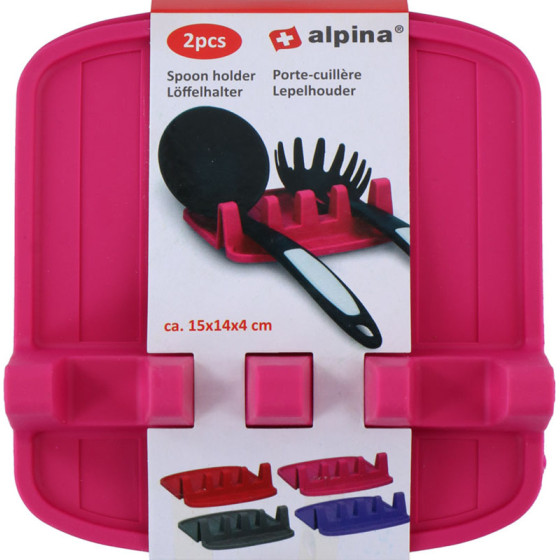 Alpina - Spoon holder / kitchen utensil holder 2 pcs (pink) - (8711252474793_PINK)