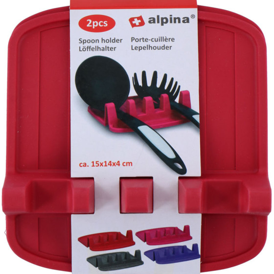 Alpina - Spoon holder / kitchen utensil holder 2 psc (red) - (8711252474793_RED)