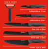 Alpina - Stainless steel INOX knife set 6 pcs. (Black) - (8711252067636)