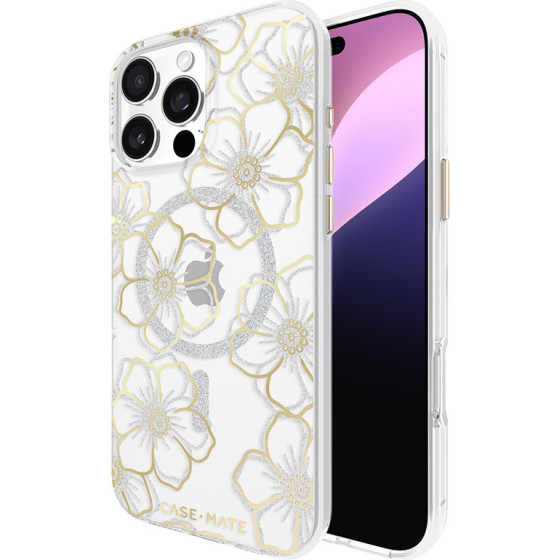 Case-Mate Floral Gems MagSafe - Case for iPhone 16 Pro Max (Gold) - (CM054458)
