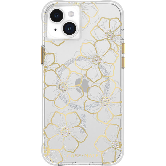 Case-Mate Floral Gems MagSafe - iPhone 15 Plus Case (Gold) - (CM051510)