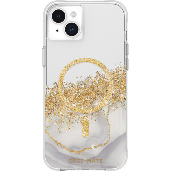 Case-Mate Karat MagSafe - Gold Decorated iPhone 15 Plus Case (Marble) - (CM051574)