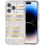 Case-Mate Pearl Stripes MagSafe - Case decorated with mother-of-pearl for iPhone 14 Pro (Pearl Stripes) - (CM049226)