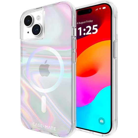 Case-Mate Soap Bubble MagSafe - Case for iPhone 15 / iPhone 14 / iPhone 13 (Iridescent) - (CM051326)