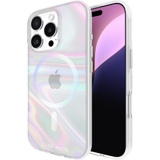 Case-Mate Soap Bubble MagSafe - Case for iPhone 16 Pro (Iridescent) - (CM054414)
