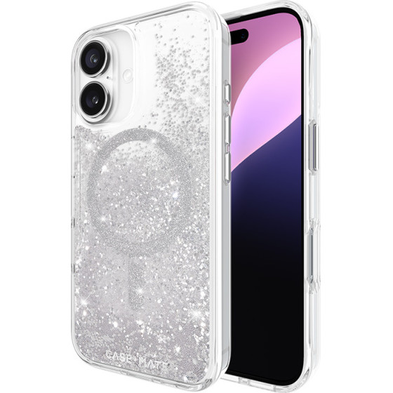 Case-Mate Waterfall MagSafe - Case for iPhone 16 (Silver) - (CM054596)