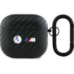 BMW Carbon Double Metal Logo - Case for AirPods 4 (black) - (BMA4WMPUCA2)