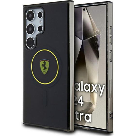 Ferrari IML Smoked Inner Circle Line MagSafe - Case for Samsung Galaxy S24 Ultra (black) - (FEHMS24LU3SMY)