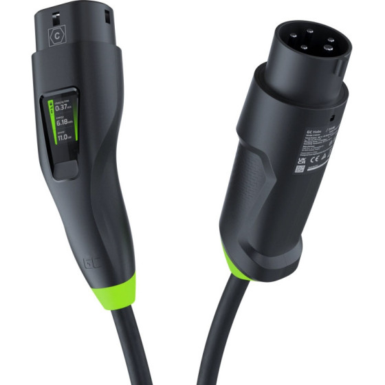 Green Cell - GC Habu EV 11 kW 7 m Type 2 CEE mobile charger for charging EV PHEV 2in1 Wallbox with GC app - (EVGC01)