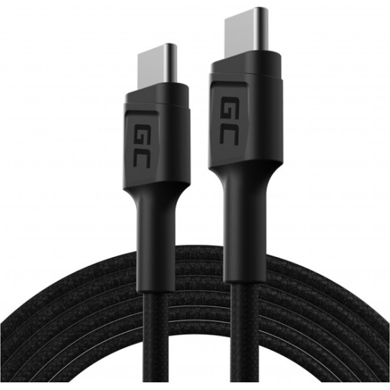 Green Cell Cable GC PowerStream USB-C - USB-C 200cm with Power Delivery (60W), 480 Mbps, Ultra Charge, QC 3.0 - (KABGC29)