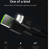 Green Cell Cable Ray USB-A - Lightning White LED 120cm with support for Apple 2.4A fast charging - (KABGC05)