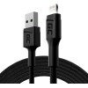 Green Cell Cable Ray USB-A - Lightning White LED 200cm with support for Apple 2.4A fast charging - (KABGC12)