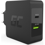 Green Cell Charger USB-C 45W PD with cable USB-C and extra USB port for Asus ZenBook, HP Spectre, HP Envy x2 and others - (CHAR10)