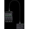 Green Cell GC VitalCharger Ni-MH AA and AAA battery charger with Micro USB and USB-C port - (GRADGC01)