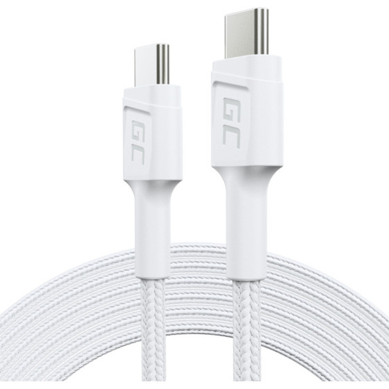Green Cell PowerStream - USB-C - USB-C cable 200 cm Power Delivery 60W, QC 3.0 (white) - (KABGC29W)
