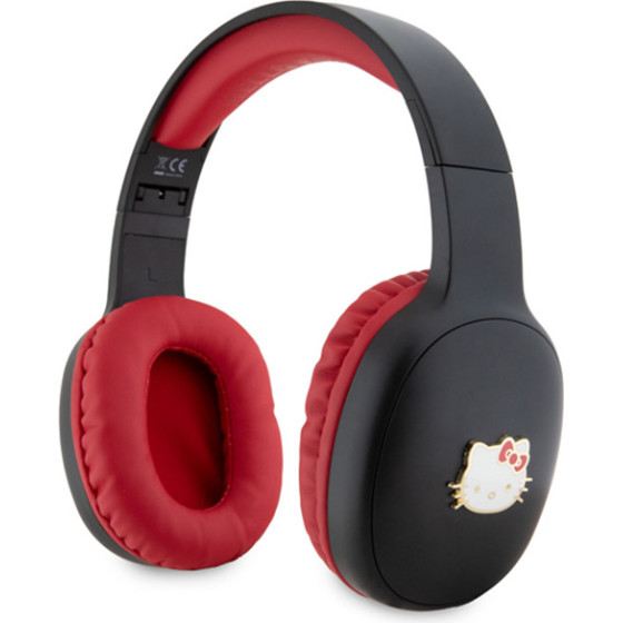 Hello Kitty Metal Logo Oval Shape - Bluetooth V5.3 wireless in-ear headphones (black) - (HKBHA1BKHLMK)