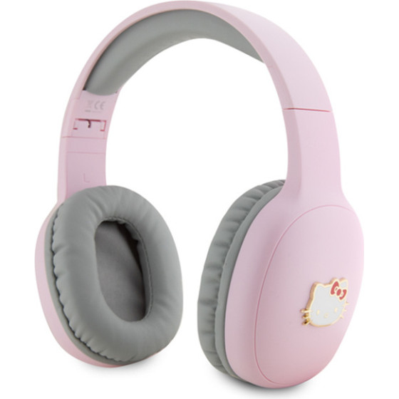 Hello Kitty Metal Logo Oval Shape - Bluetooth V5.3 wireless in-ear headphones (pink) - (HKBHA1BKHLMP)