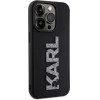 Karl Lagerfeld 3D Rubber Glitter Logo - Case for iPhone 15 Pro Max (Black) - (KLHCP15X3DMBKCK)