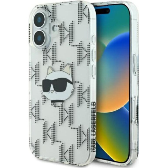 Karl Lagerfeld IML Choupette Head Electroplated - Case for iPhone 16 (transparent) - (KLHCP16SHKLPCHT)