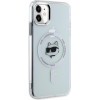 Karl Lagerfeld IML Metal Choupette Head MagSafe - Case for iPhone 11 (White) - (KLHMN61HLSCHH)