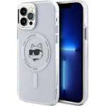 Karl Lagerfeld IML Metal Choupette Head MagSafe - Case for iPhone 12 / iPhone 12 Pro (White) - (KLHMP12MHLSCHH)