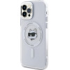 Karl Lagerfeld IML Metal Choupette Head MagSafe - Case for iPhone 12 / iPhone 12 Pro (White) - (KLHMP12MHLSCHH)