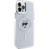 Karl Lagerfeld IML Metal Choupette Head MagSafe - Case for iPhone 12 / iPhone 12 Pro (White) - (KLHMP12MHLSCHH)