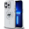 Karl Lagerfeld IML Metal Choupette Head MagSafe - Case for iPhone 13 Pro (White) - (KLHMP13LHLSCHH)