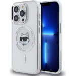 Karl Lagerfeld IML Metal Choupette Head MagSafe - Case for iPhone 13 Pro (White) - (KLHMP13LHLSCHH)