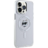 Karl Lagerfeld IML Metal Choupette Head MagSafe - Case for iPhone 13 Pro Max (White) - (KLHMP13XHLSCHH)