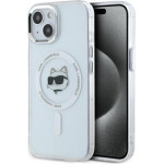 Karl Lagerfeld IML Metal Choupette Head MagSafe - Case for iPhone 15 (White) - (LHMP15SHLSCHH)