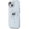 Karl Lagerfeld IML Metal Choupette Head MagSafe - Case for iPhone 15 (White) - (LHMP15SHLSCHH)