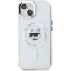 Karl Lagerfeld IML Metal Choupette Head MagSafe - Case for iPhone 15 (White) - (LHMP15SHLSCHH)