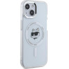Karl Lagerfeld IML Metal Choupette Head MagSafe - Case for iPhone 15 (White) - (LHMP15SHLSCHH)