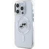 Karl Lagerfeld IML Metal Karl & Choupette Head MagSafe - Case for iPhone 15 Pro Max (White) - (KLHMP15XHLSKCH)