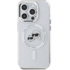 Karl Lagerfeld IML Metal Karl & Choupette Head MagSafe - Case for iPhone 15 Pro Max (White) - (KLHMP15XHLSKCH)