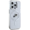 Karl Lagerfeld IML Metal Karl & Choupette Head MagSafe - Case for iPhone 15 Pro Max (White) - (KLHMP15XHLSKCH)