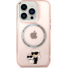 Karl Lagerfeld IML NFT Karl & Choupette MagSafe - Case for iPhone 14 Pro Max (Pink) - (KLHMP14XHNKCIP)