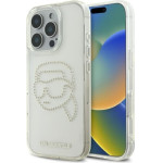 Karl Lagerfeld IML Rhinestones Karl Head - Case for iPhone 16 Pro (transparent) - (KLHCP16LHKHDCELT)