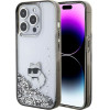 Karl Lagerfeld Liquid Glitter Choupette - iPhone 15 Pro Case (Transparent) - (KLHCP15LLKCNSK)